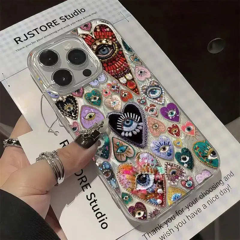 Phone Case med Personlighed og Malet Design til iPhone 1