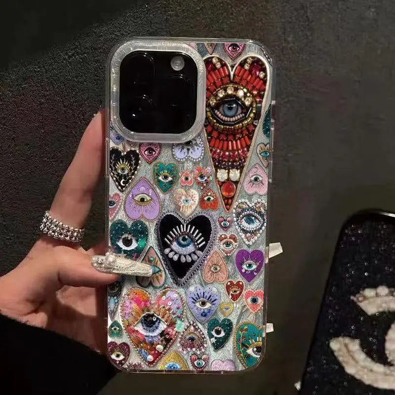 Phone Case med Personlighed og Malet Design til iPhone 3