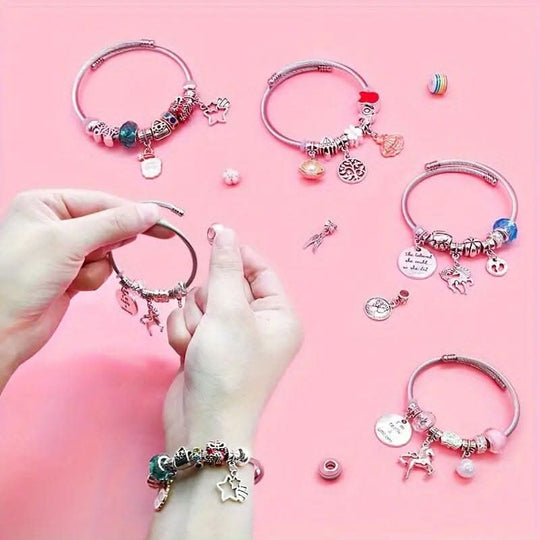 Pige Armbåndssæt med Funklende Charms 3