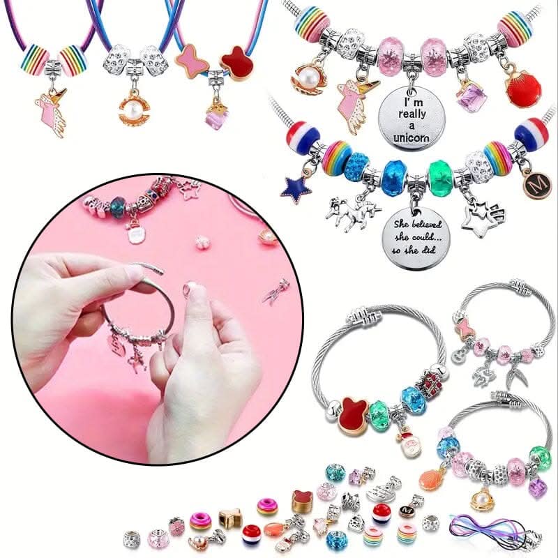 Pige Armbåndssæt med Funklende Charms 5