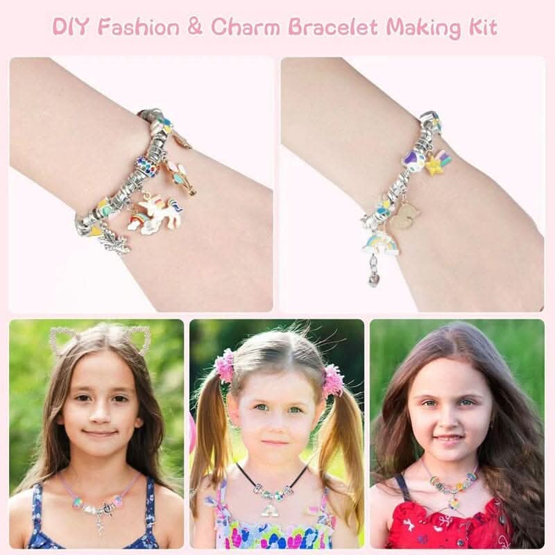 Pige Armbåndssæt med Funklende Charms 7
