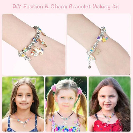 Pige Armbåndssæt med Funklende Charms 7