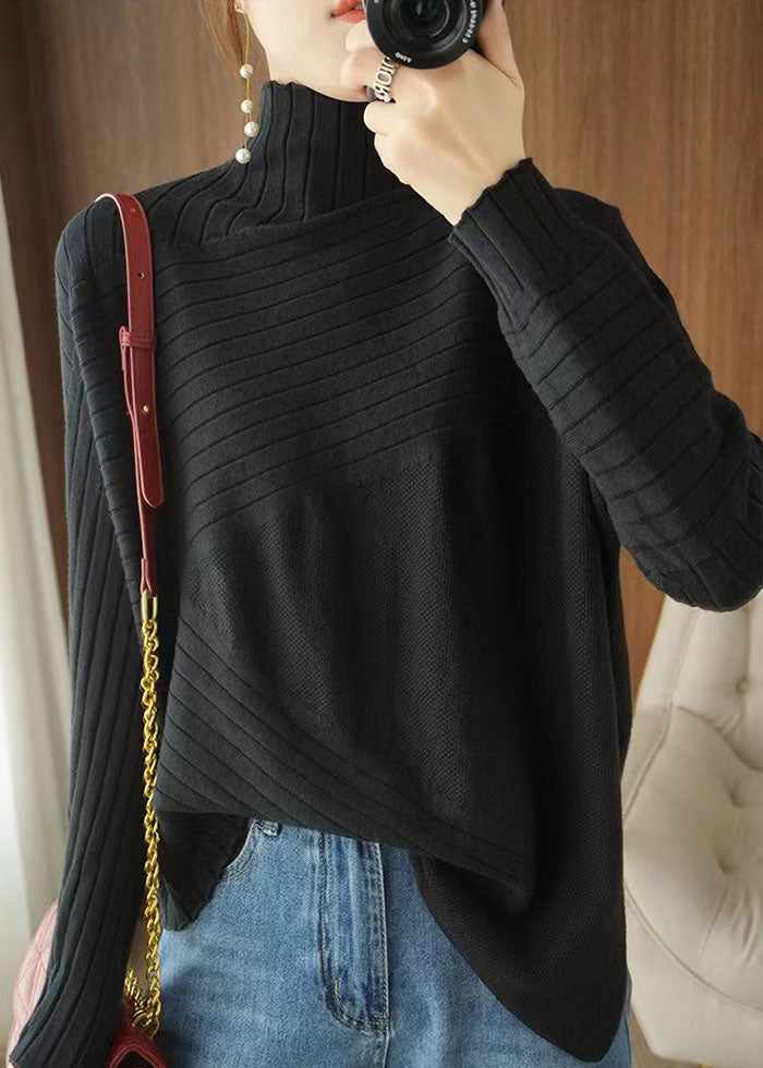 Plus Size Asymmetrisk Striktrøje til Forår 2