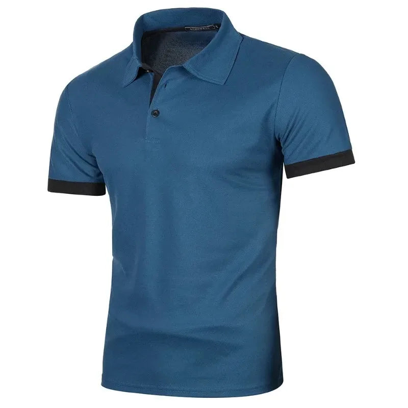 Polo Shirt Mænd Kort Ærme Letvægt Casual T-shirt 9