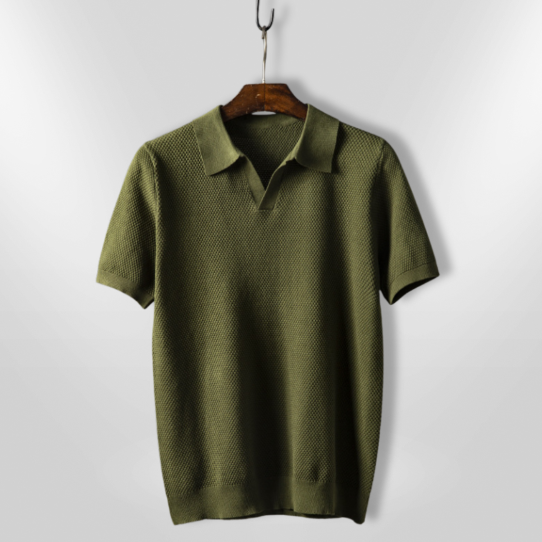 Polo Shirt Til Mænd Casual Åndbar Mesh Tætsiddende Pasform 0