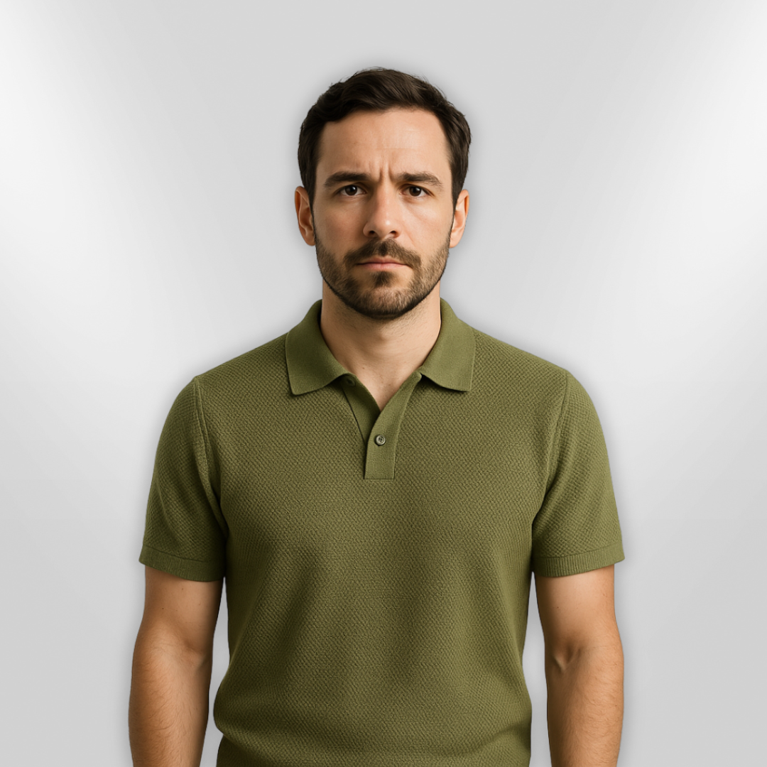 Polo Shirt Til Mænd Casual Åndbar Mesh Tætsiddende Pasform 1