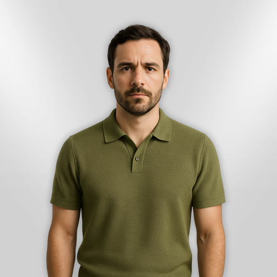Polo Shirt Til Mænd Casual Åndbar Mesh Tætsiddende Pasform 1