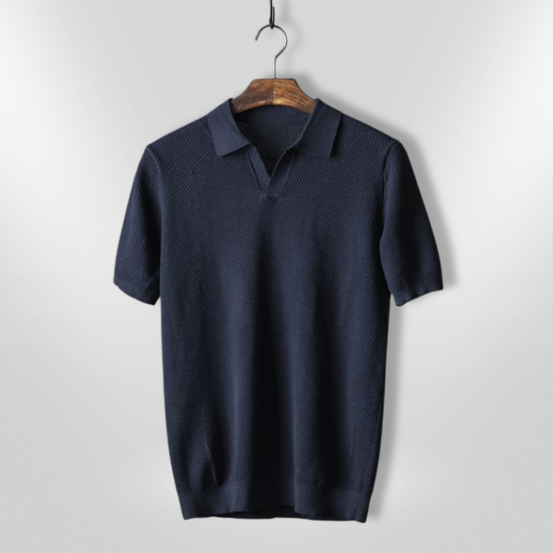 Polo Shirt Til Mænd Casual Åndbar Mesh Tætsiddende Pasform 2