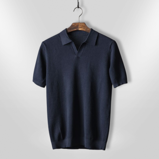 Polo Shirt Til Mænd Casual Åndbar Mesh Tætsiddende Pasform 2