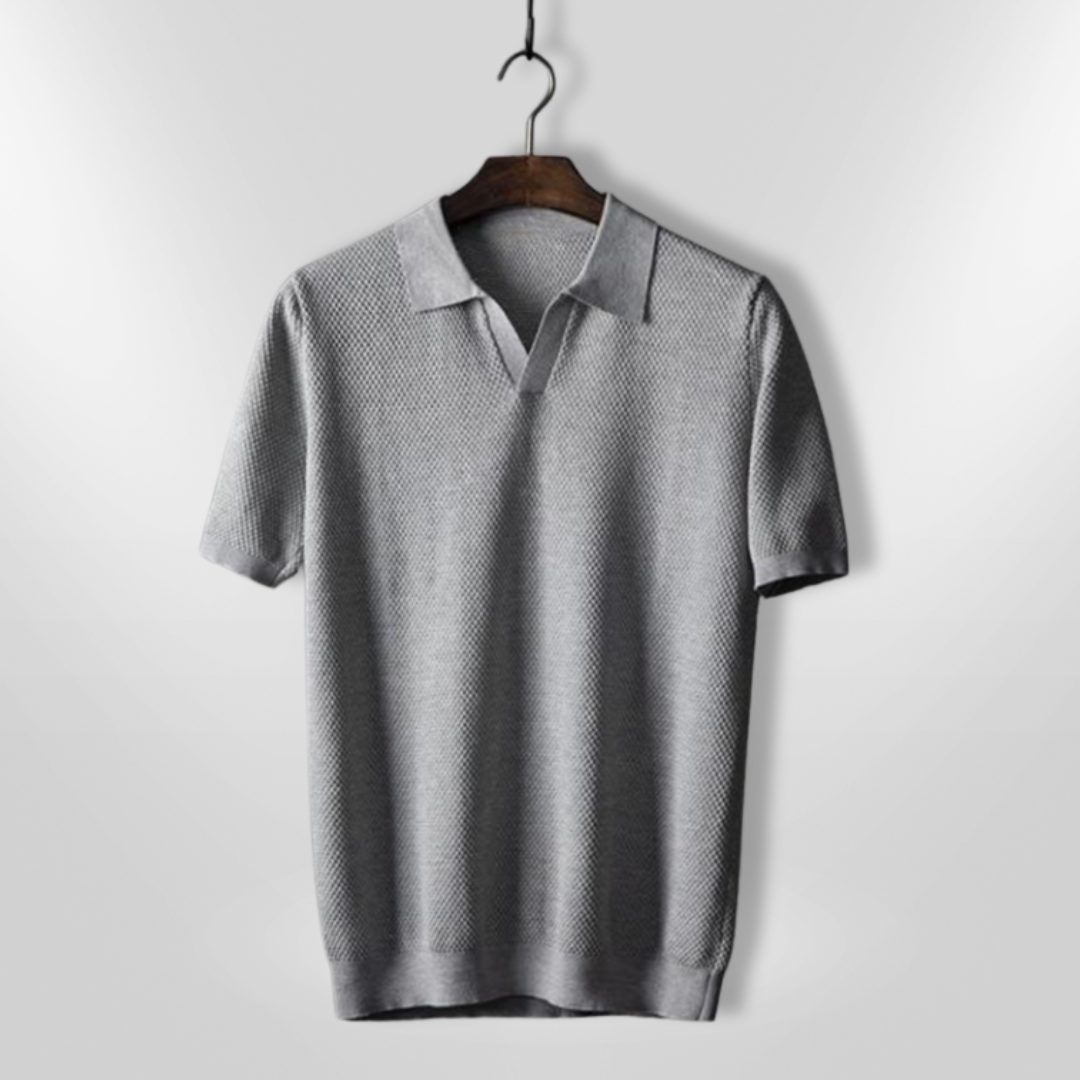 Polo Shirt Til Mænd Casual Åndbar Mesh Tætsiddende Pasform 3