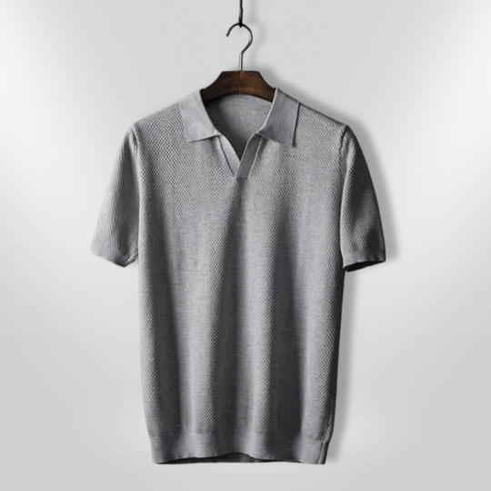 Polo Shirt Til Mænd Casual Åndbar Mesh Tætsiddende Pasform 3