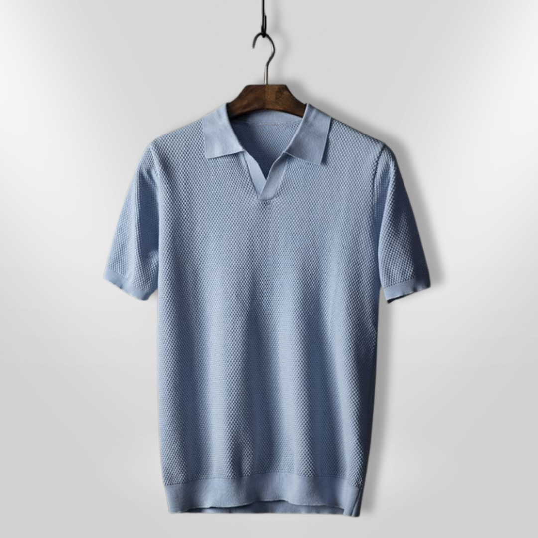 Polo Shirt Til Mænd Casual Åndbar Mesh Tætsiddende Pasform 4