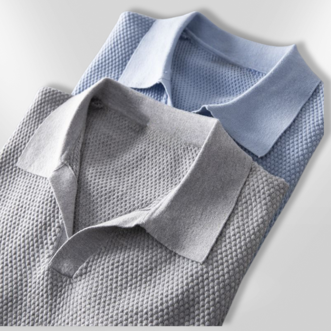 Polo Shirt Til Mænd Casual Åndbar Mesh Tætsiddende Pasform 5