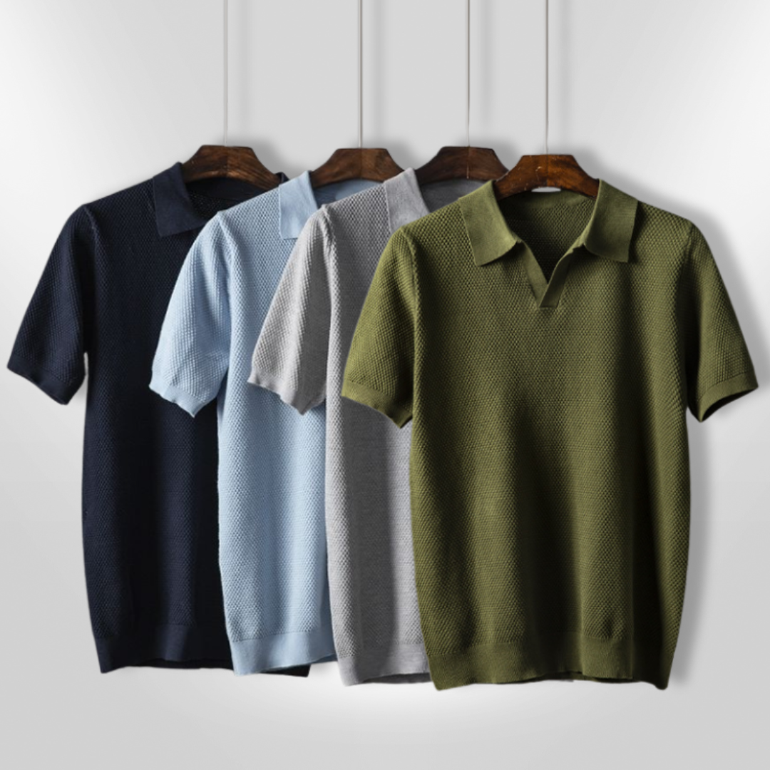 Polo Shirt Til Mænd Casual Åndbar Mesh Tætsiddende Pasform 7