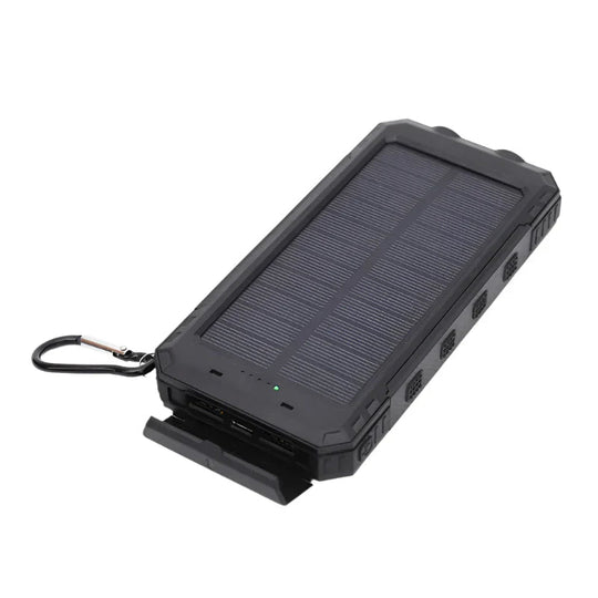 Powerbank 20000mAh med Solceller og Lommelygte til Udendørs Brug 1