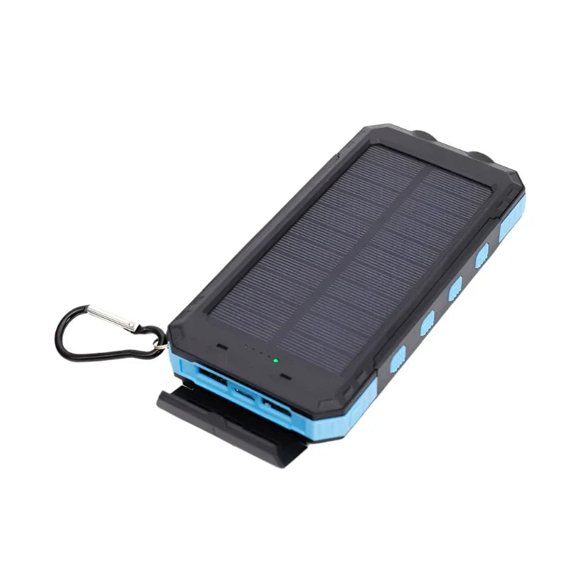 Powerbank 20000mAh med Solceller og Lommelygte til Udendørs Brug 2