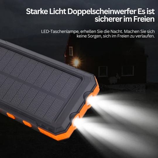 Powerbank 20000mAh med Solceller og Lommelygte til Udendørs Brug 4