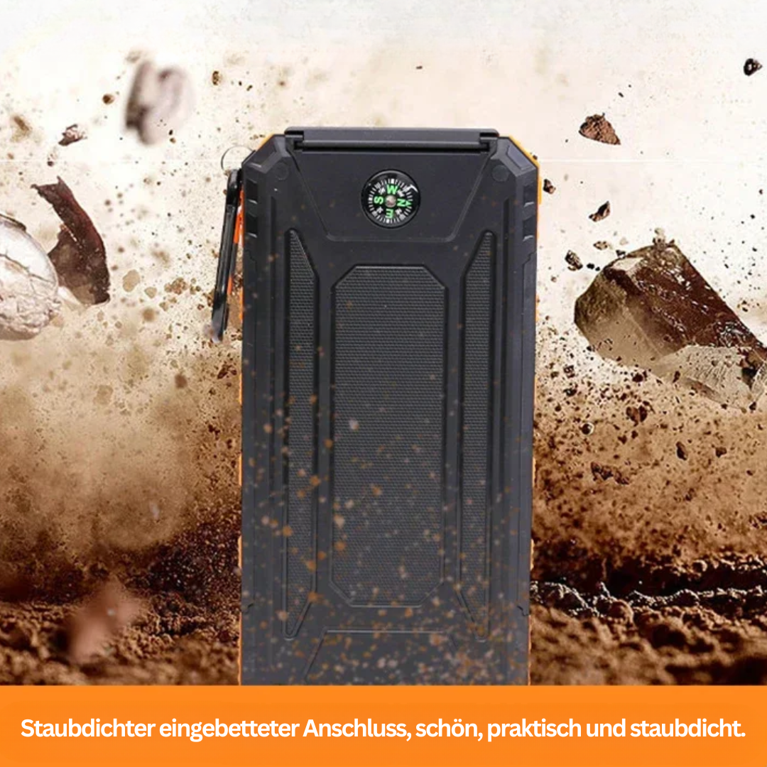 Powerbank 20000mAh med Solceller og Lommelygte til Udendørs Brug 6