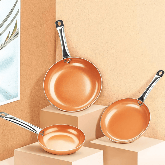 Professionel Kobberpande med Non-Stick Belægning 1
