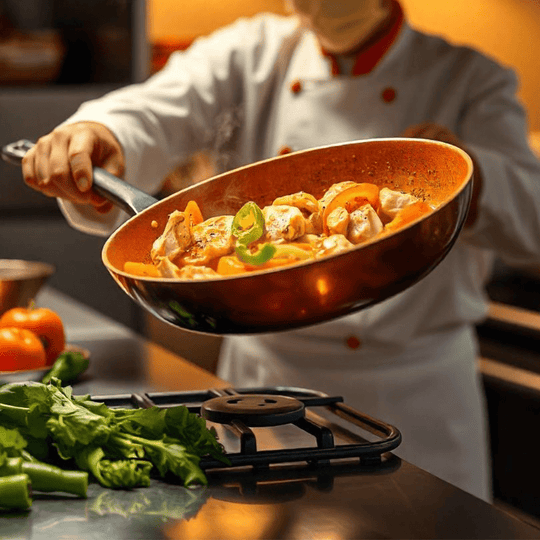 Professionel Kobberpande med Non-Stick Belægning 4