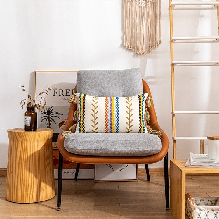 Pudebetræk 50x50 Boho Stil med Frynser 4
