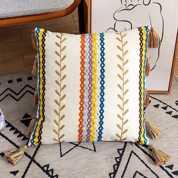 Pudebetræk 50x50 Boho Stil med Frynser 6