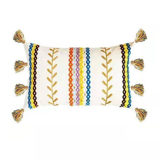 Pudebetræk 50x50 Boho Stil med Frynser 9
