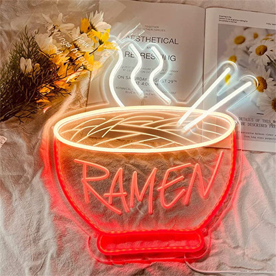 Ramen Neon Skilt Moderne Dekoration til Indendørs Brug 2