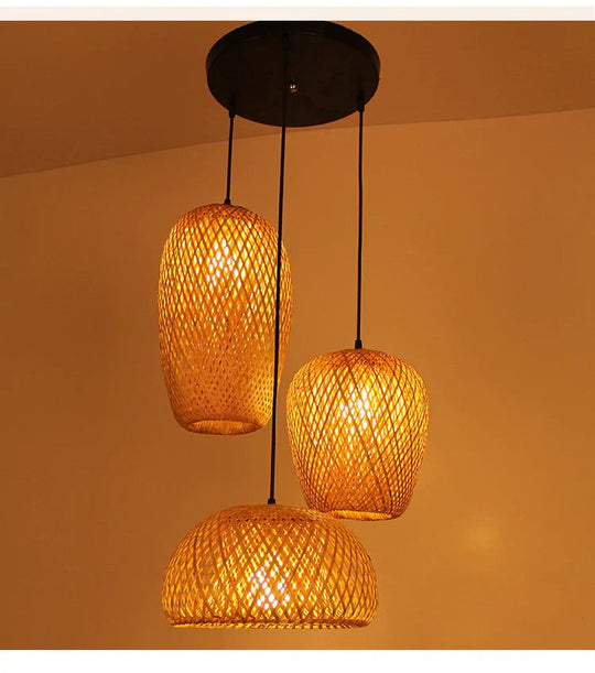 Rattan Pendellampe Håndlavet Design 1