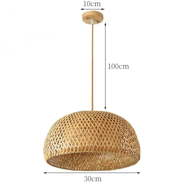 Rattan Pendellampe Håndlavet Design 10