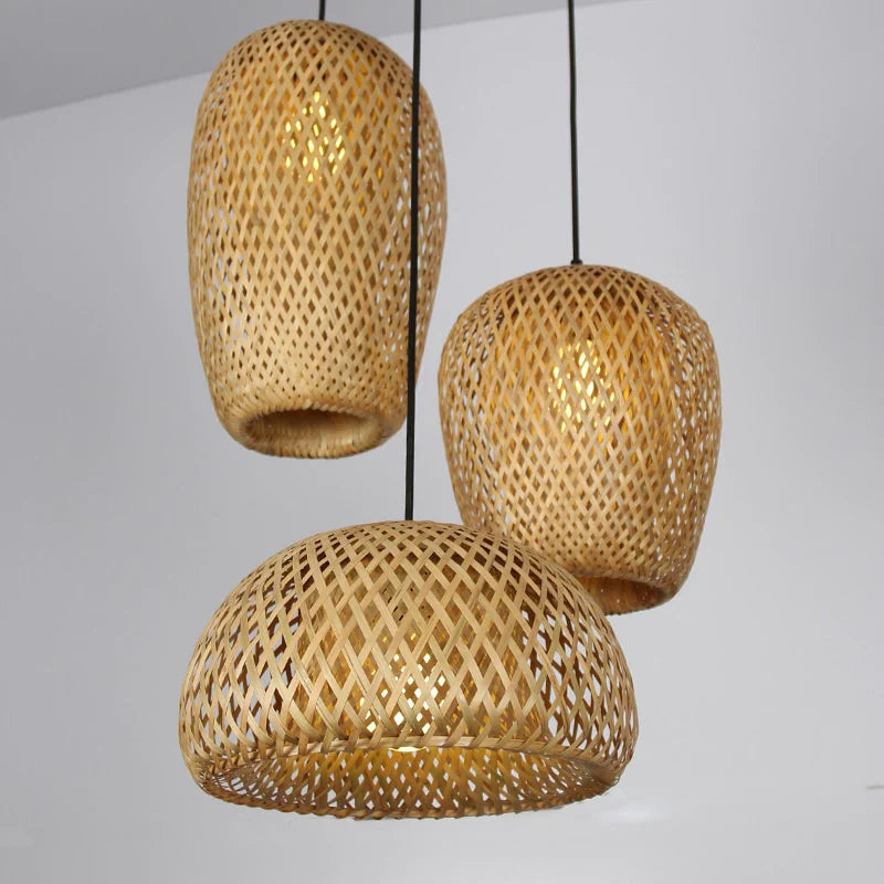 Rattan Pendellampe Håndlavet Design 2