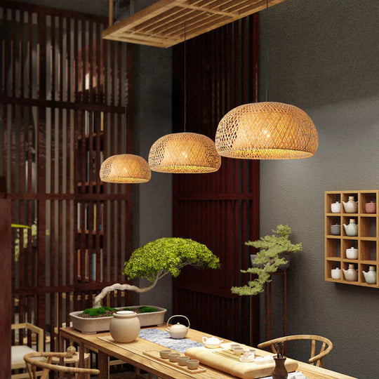 Rattan Pendellampe Håndlavet Design 3