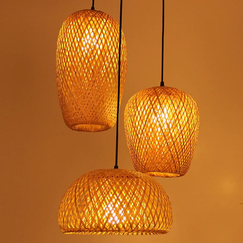 Rattan Pendellampe Håndlavet Design 4