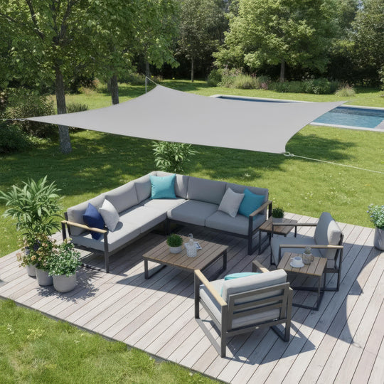 Rektangulært Solsejl Til Terrasse Og Have - Effektiv Skygge, Holdbar Konstruktion 2
