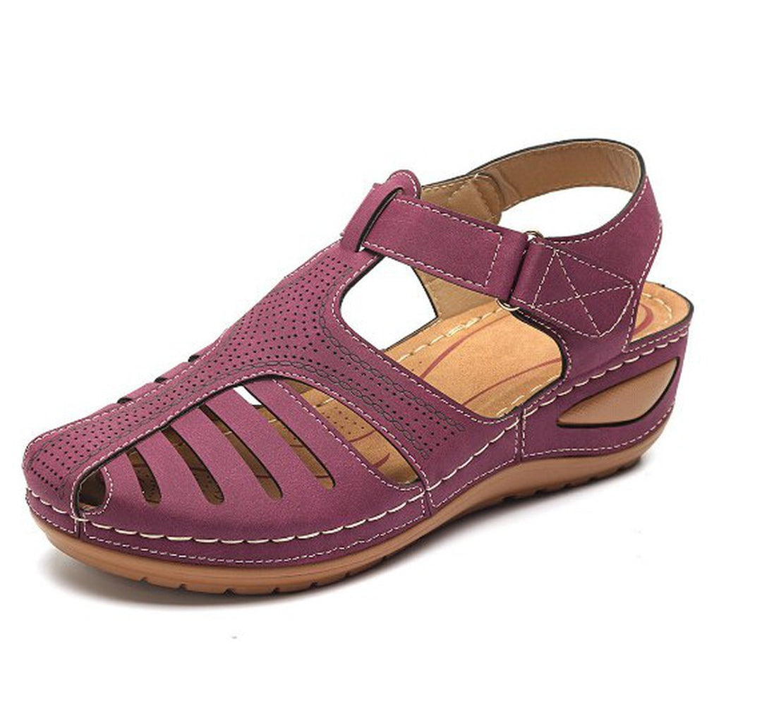 Retro ortopædiske sandaler i læder