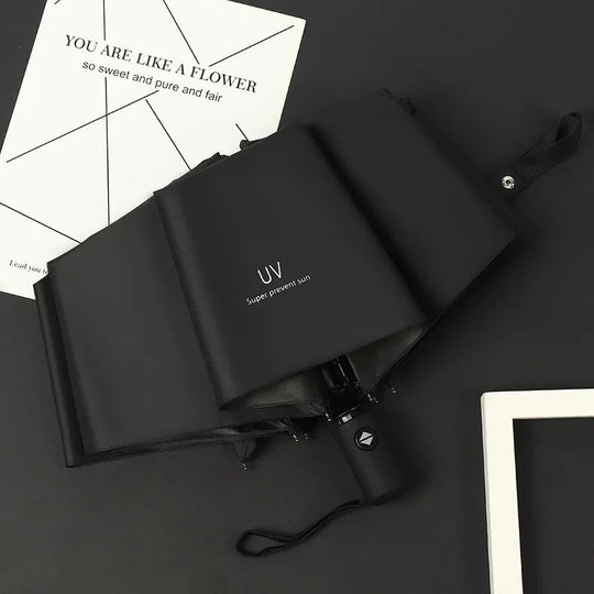 Robust Lommeparaply med UV-Beskyttelse 0