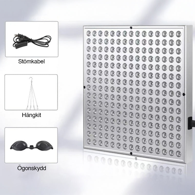 Rødlysterapi Panel til Avanceret Hudpleje - Fleksibel Design til Ansigt, Nakke og Ryg 1