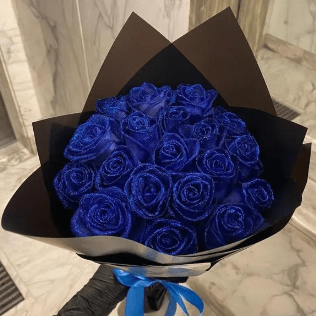 Romantic Glitter Rose Decoration 0