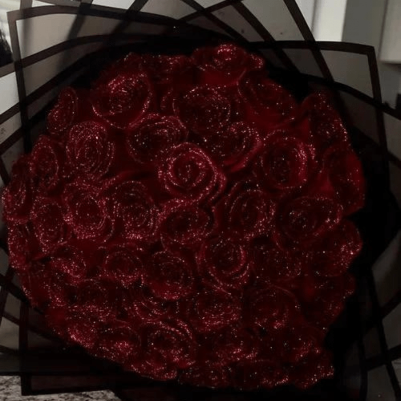 Romantic Glitter Rose Decoration 2