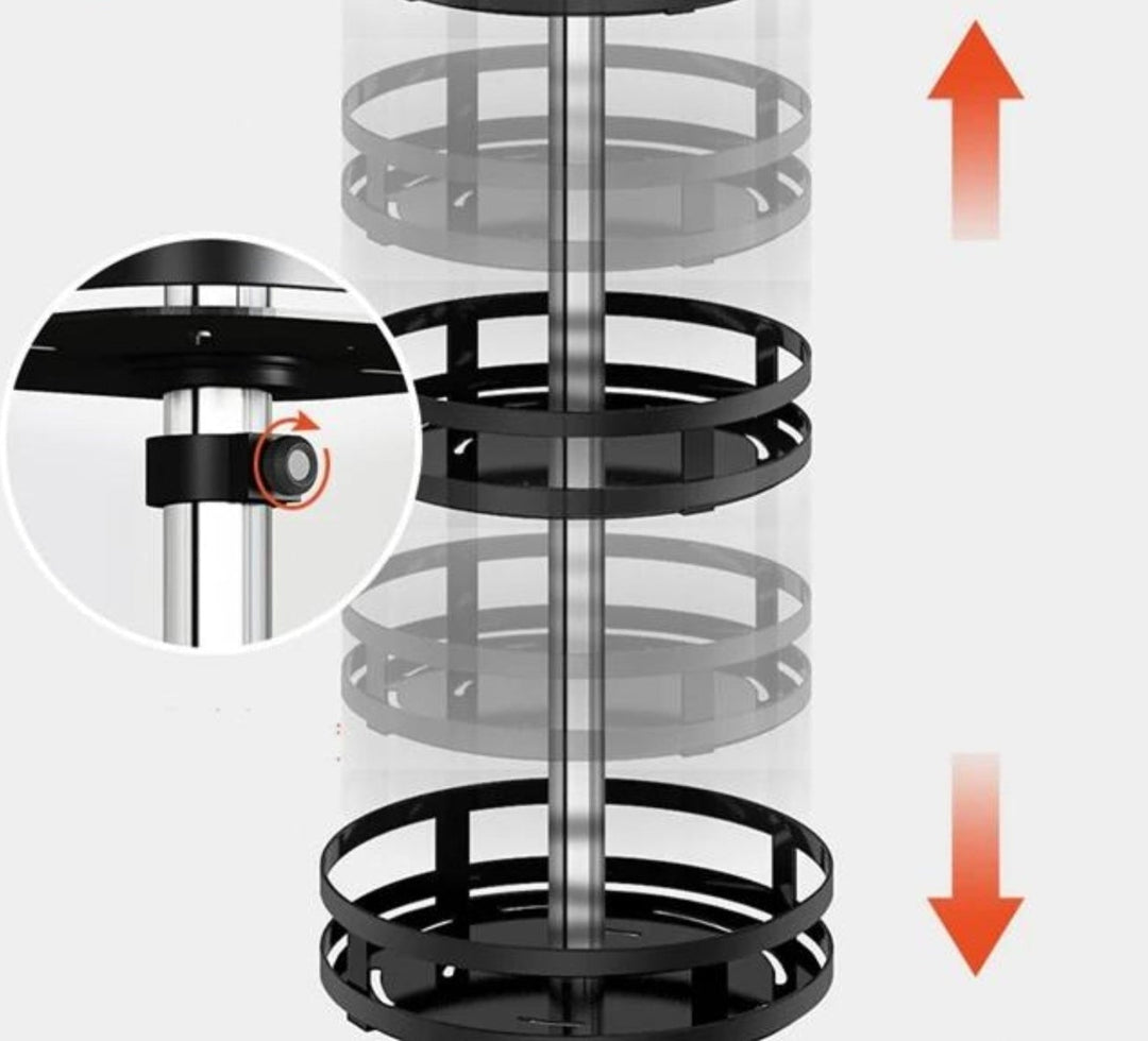 Roterende Opbevaringshylde TwistRack 360° 5