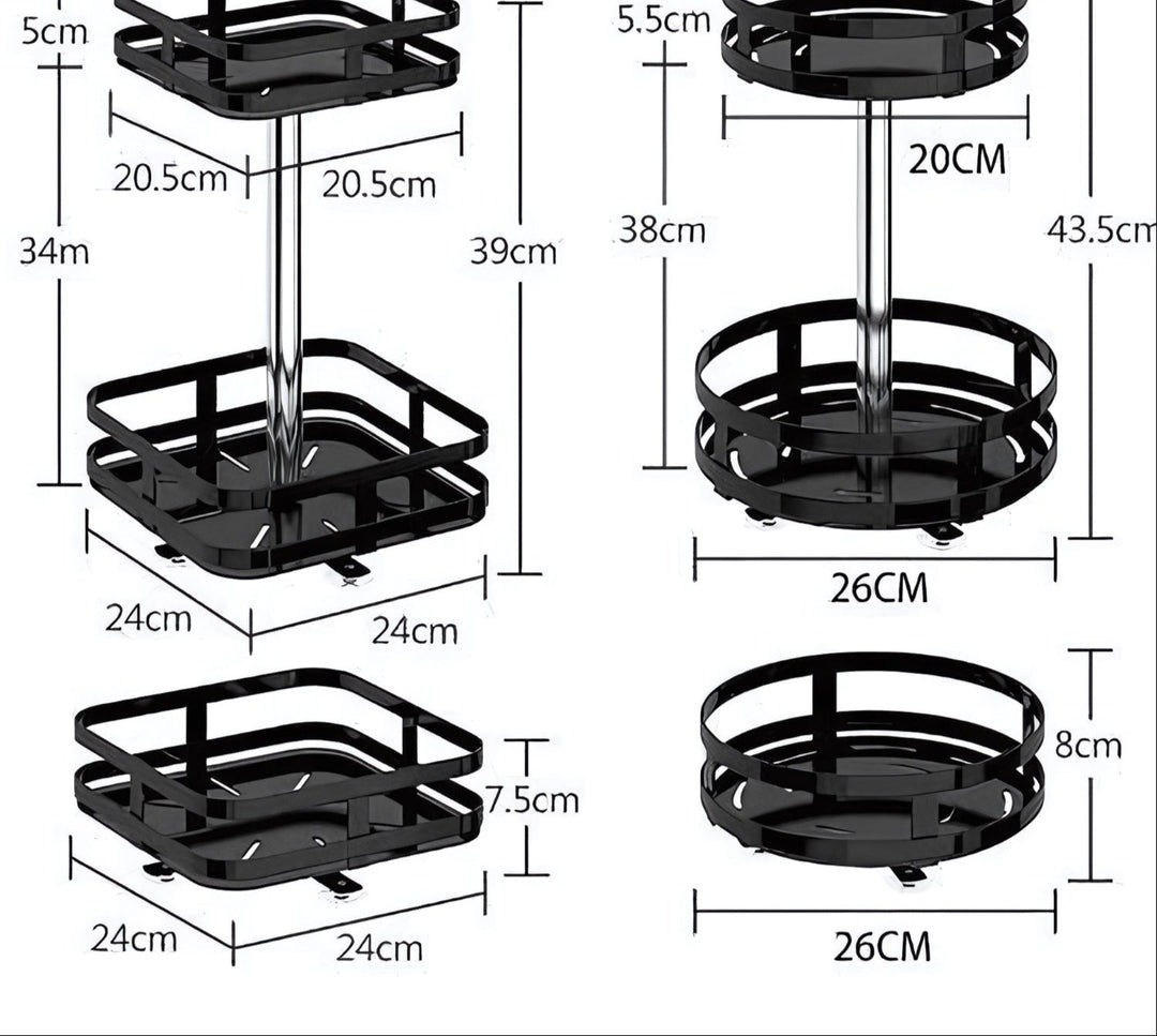 Roterende Opbevaringshylde TwistRack 360° 6