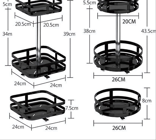 Roterende Opbevaringshylde TwistRack 360° 6