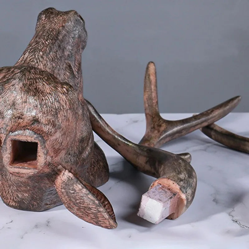 Rustik Vægdekoration 3D Hjortehoved til Vægpynt i Hjemmet 5