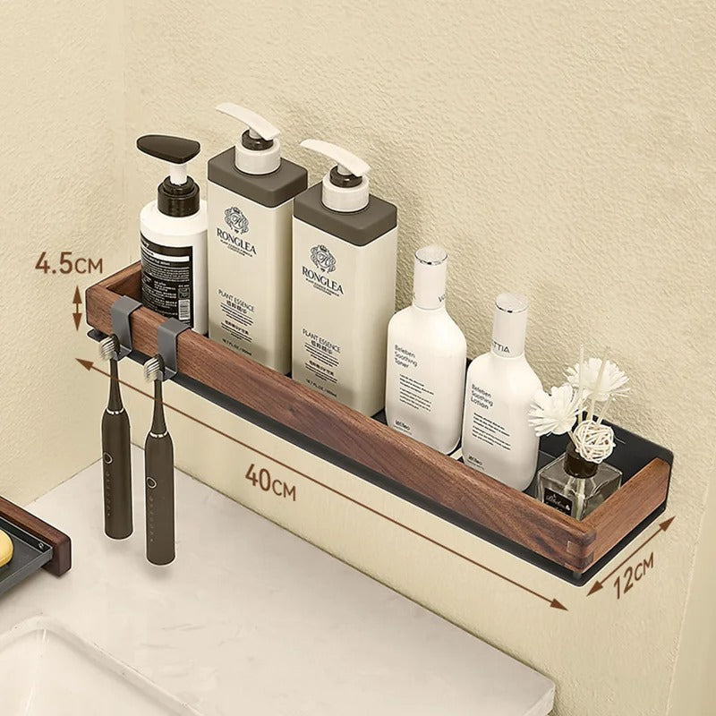 Rustik Væghylde med Metalramme til Boligindretning 1