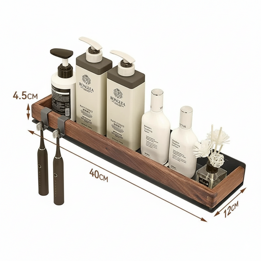 Rustik Væghylde med Metalramme til Boligindretning 1