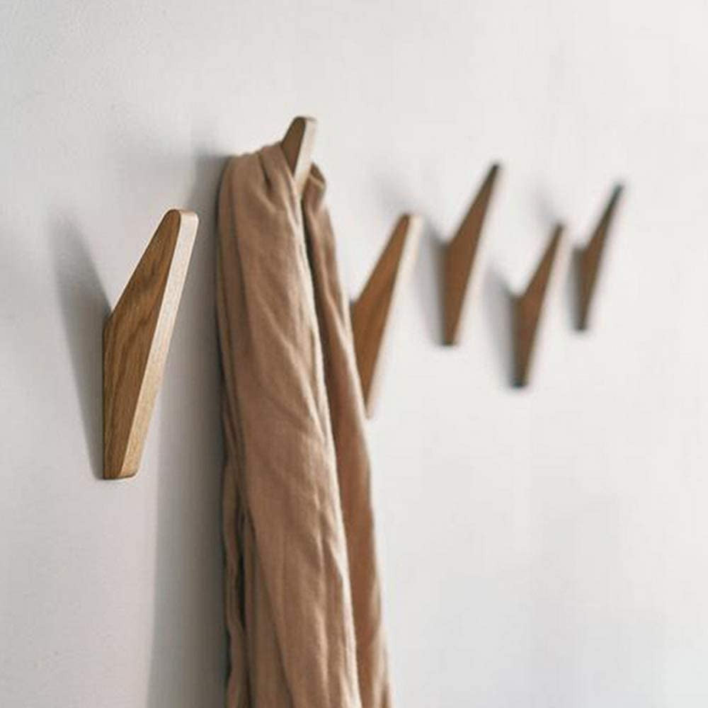 Sæt med 6 Trævægkroge Minimalistisk Design til Indretning 0