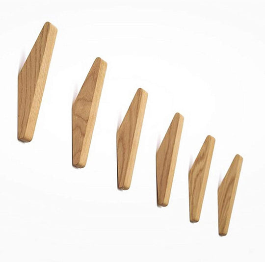Sæt med 6 Trævægkroge Minimalistisk Design til Indretning 3