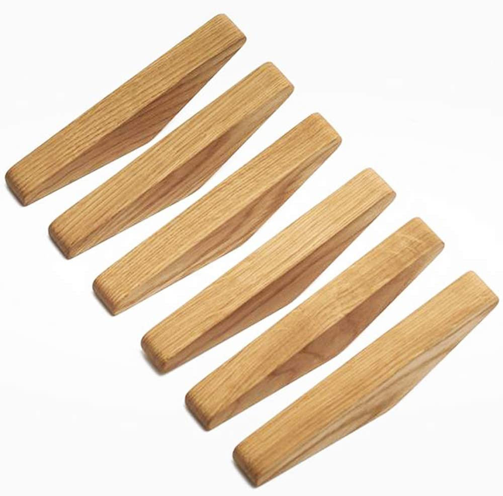 Sæt med 6 Trævægkroge Minimalistisk Design til Indretning 5