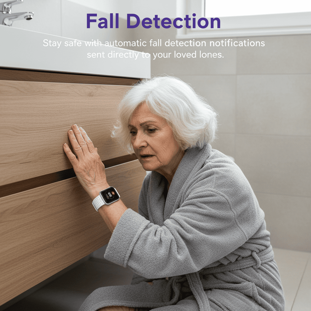 Senior GPS Smartwatch med Faldregistrering og SOS Knap 3