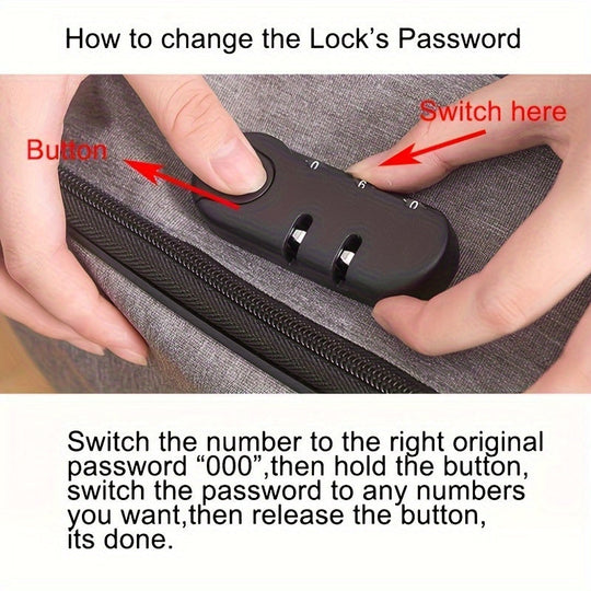 Sikker Dokumenttaske med Lås og Vandafvisende Design 8